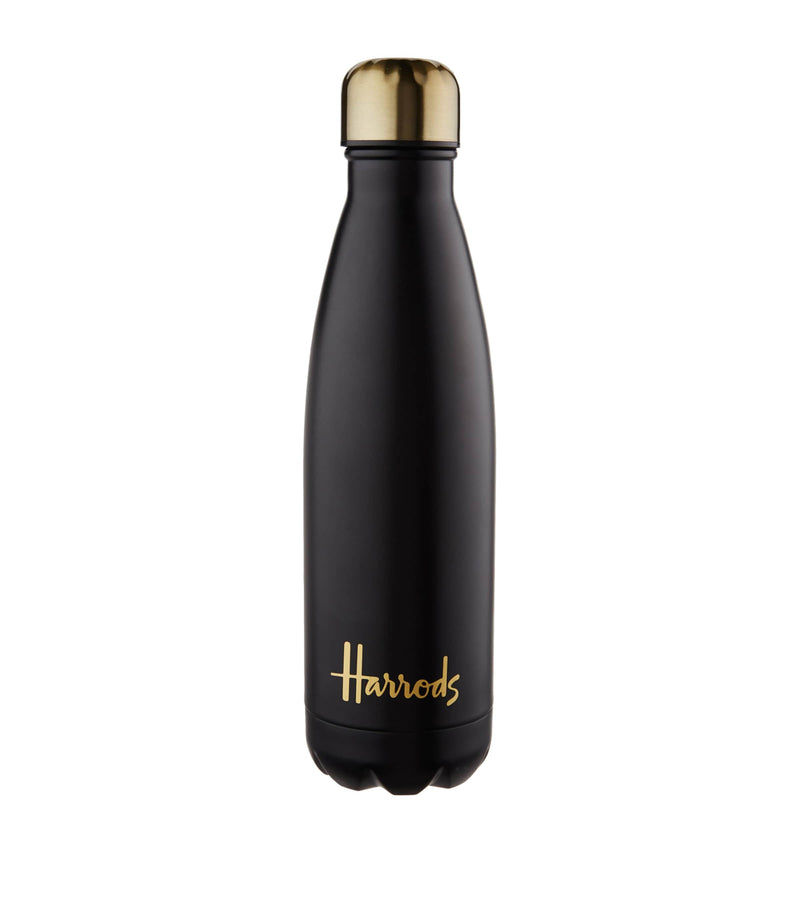 Harrods Black Logo water bottle 500ml, UK version