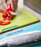 Joseph Joseph colour-coded chopping board set with storage case, UK version