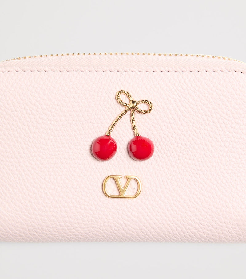 Valentino Garavani mini leather Cherryfic wallet - British product