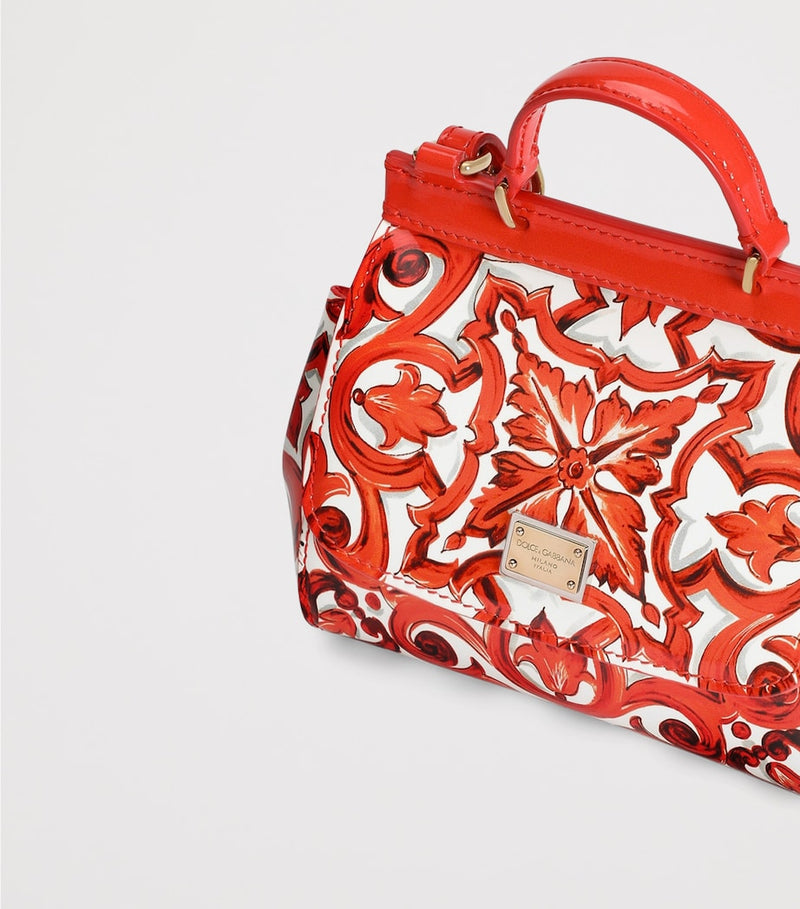 Dolce&Gabbana kids shoulder bag with Majolica motif, UK version