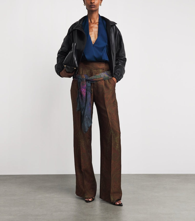 Etro Paisley Aida Shawl geometric pattern fringed edges (British brand)