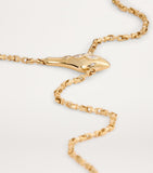 Jacquie Aiche yellow gold and diamond snake necklace, imported from the UK