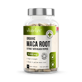 Holland & Barrett VitaBright Organic Black and Yellow Maca Root Herbal Supplement - 11,000mg per Serving - 180 Capsules- Buy online at McGrocer