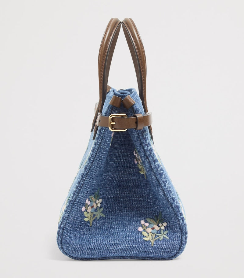Valentino Garavani small embroidered Antibes top-handle bag, imported from the UK