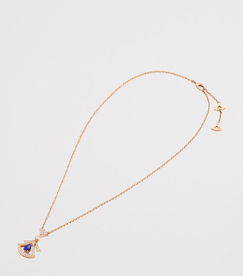 Bvlgari Divas' Dream rose gold diamond tanzanite necklace, UK version