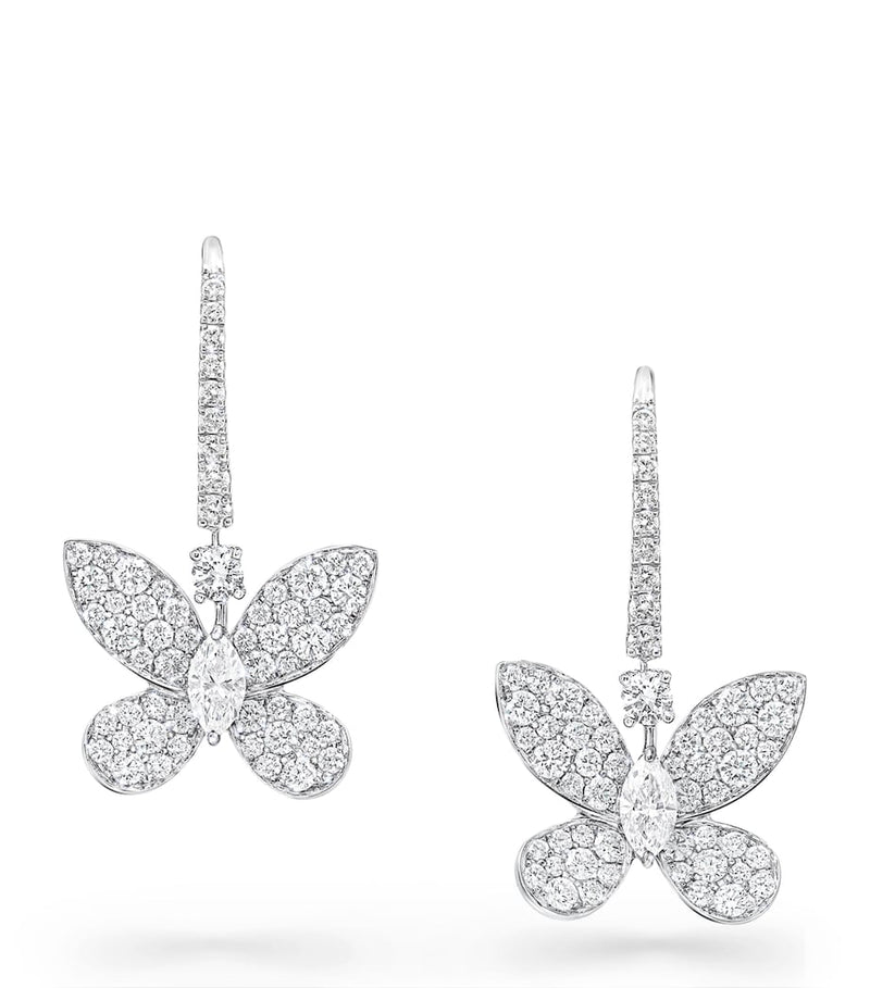 Graff butterfly drop earrings (British brand)