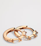 Suzanne Kalan rose gold diamond triple huggie earrings, UK version