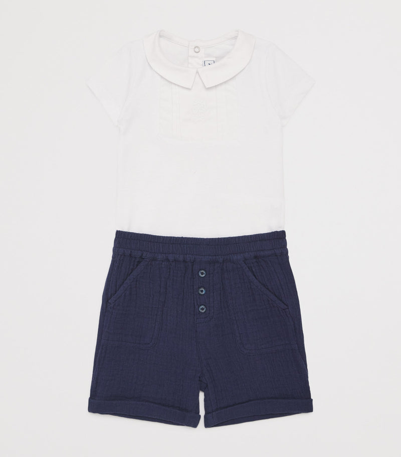Tartine et Chocolat cotton frilled-collar bodysuit 3-36 months (British brand)