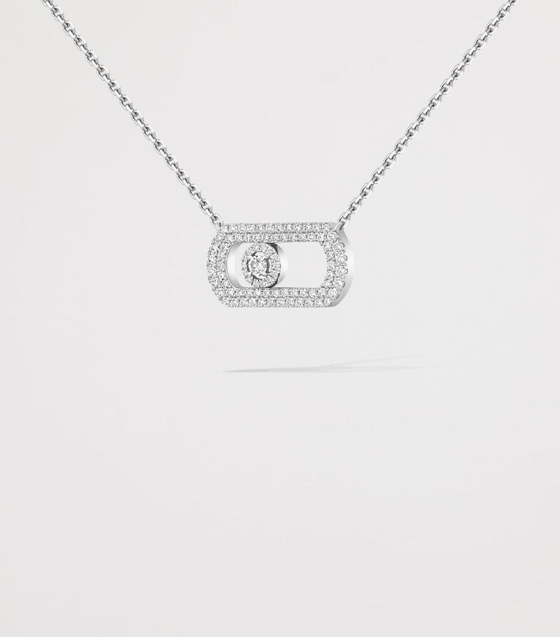 Messika So Move white gold diamond pavé necklace 0.65ct (British brand)