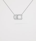Messika So Move white gold diamond pavé necklace 0.65ct (British brand)