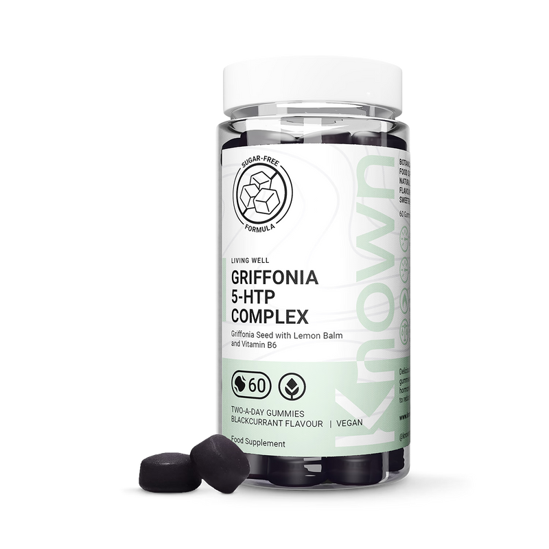 Known 5-HTP gummies blackcurrant flavour 60 gummies, UK version