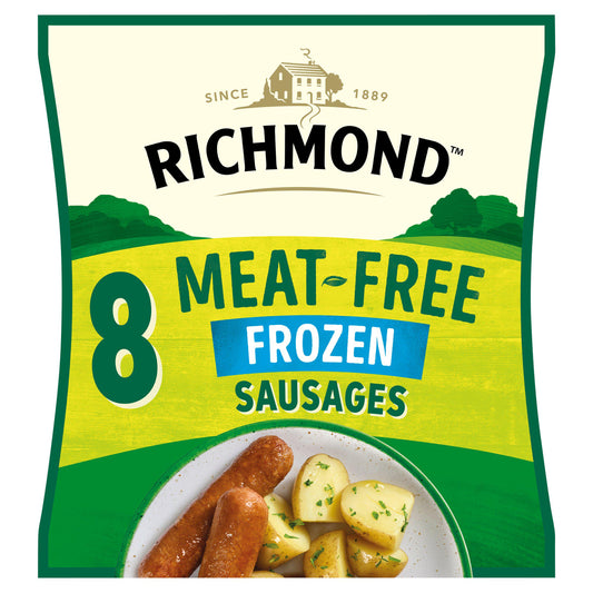 Richmond Vegan & Vegetarian Meat Free Frozen Sausages x8 304g GOODS Sainsburys   