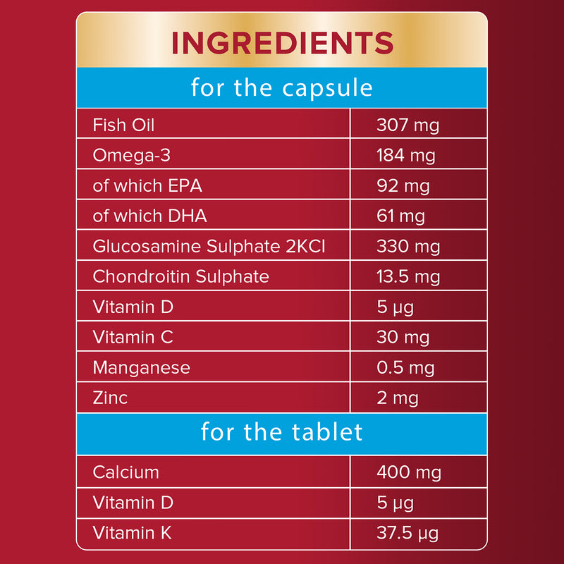 Seven Seas joint care supplement calcium tablets and capsules 1 month supply - British product