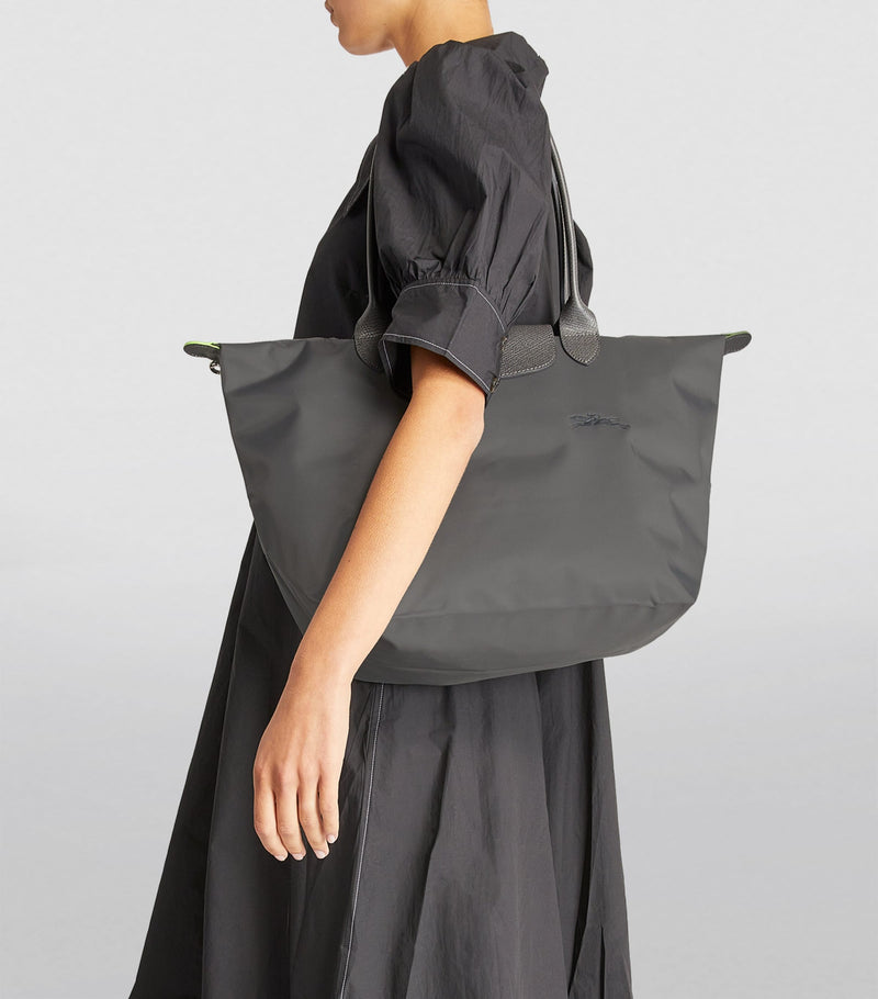 Longchamp Le Pliage large green tote bag (British brand)