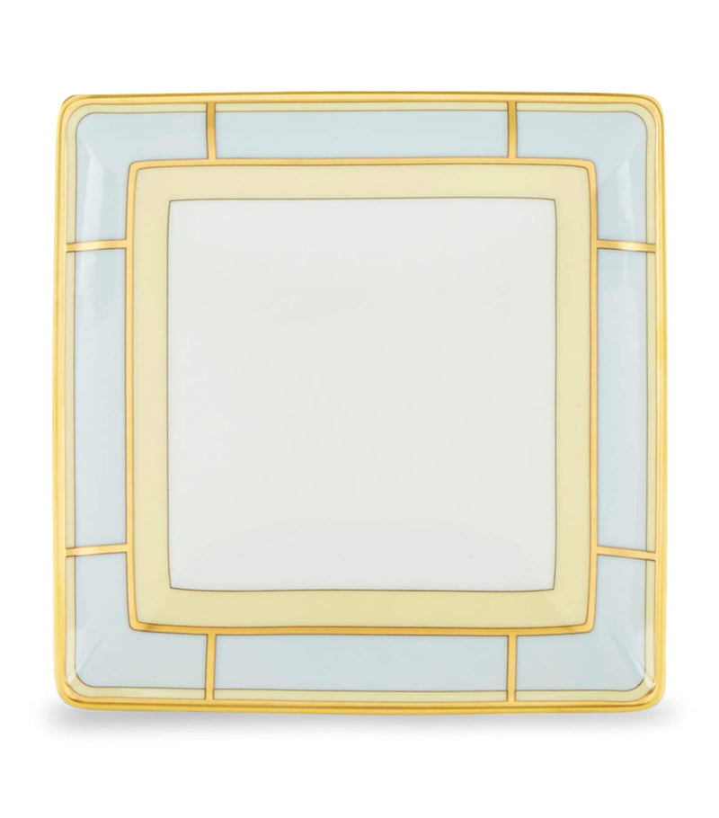GINORI 1735 porcelain Colonna Diva square change tray 13.5cm, UK version
