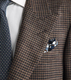 Eton silk pocket square geometric design - British product