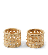 Harrods Handcrafted Rattan Mesh Napkin Rings, Set of 2, Made in Italy- Buy online at McGrocer