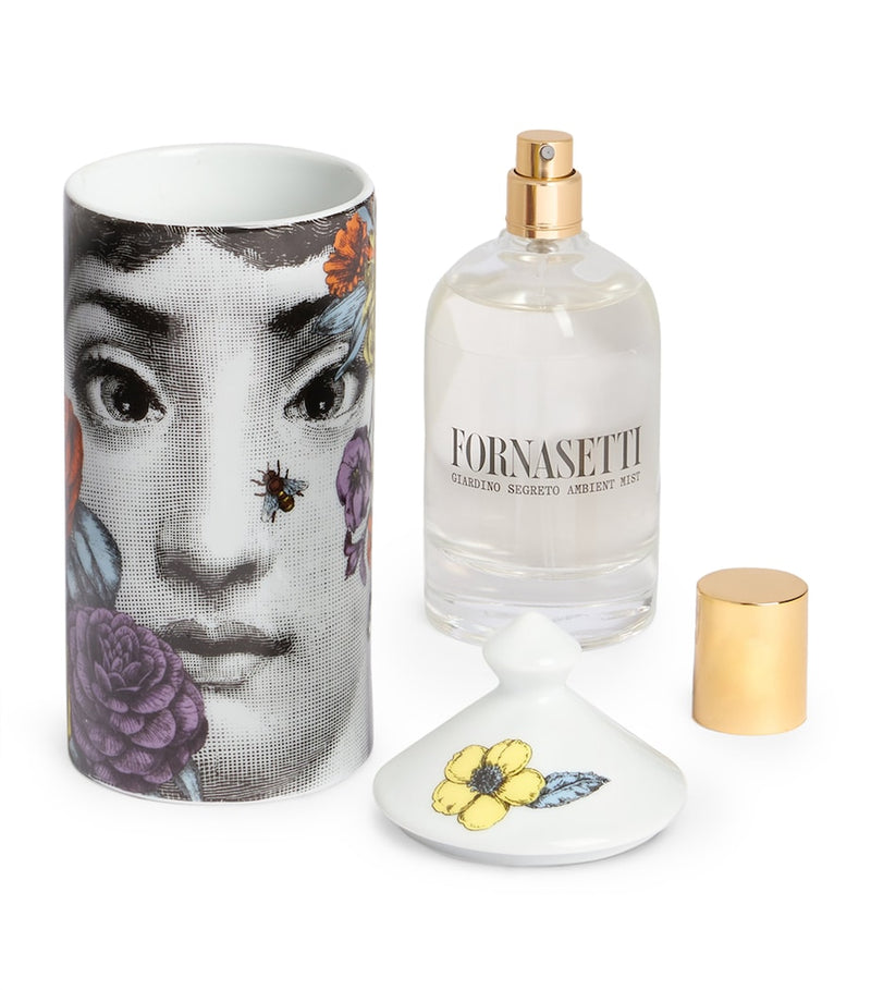 Fornasetti Giardino Segreto room spray with wood and flora notes, 100ml - British product