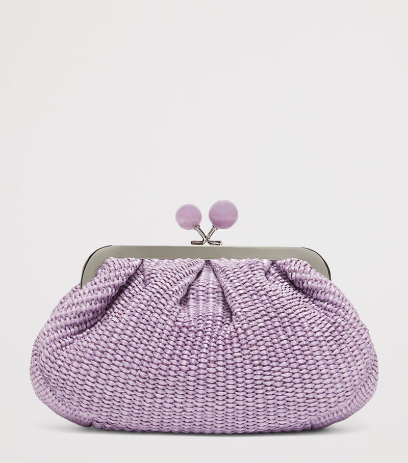 Weekend Max Mara woven Pasticcino clutch bag small, imported from the UK