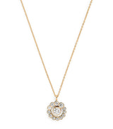 Harrods Sophie Bille Brahe Yellow Gold and Diamond Lily Fleur Simple Necklace- Buy online at McGrocer