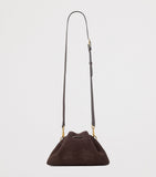 Jimmy Choo small suede Cinch shoulder bag, imported from the UK