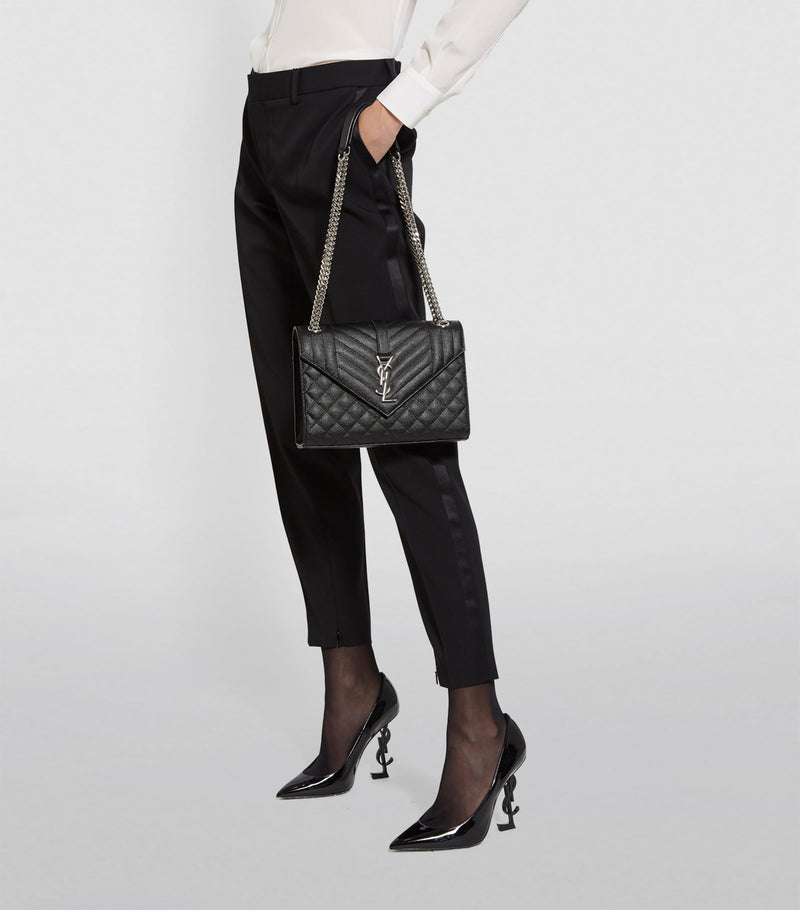Saint Laurent medium envelope matelassé shoulder bag (British brand)