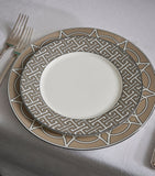 O.W. London geometric print dinner plates set of two, 26cm, imported from the UK