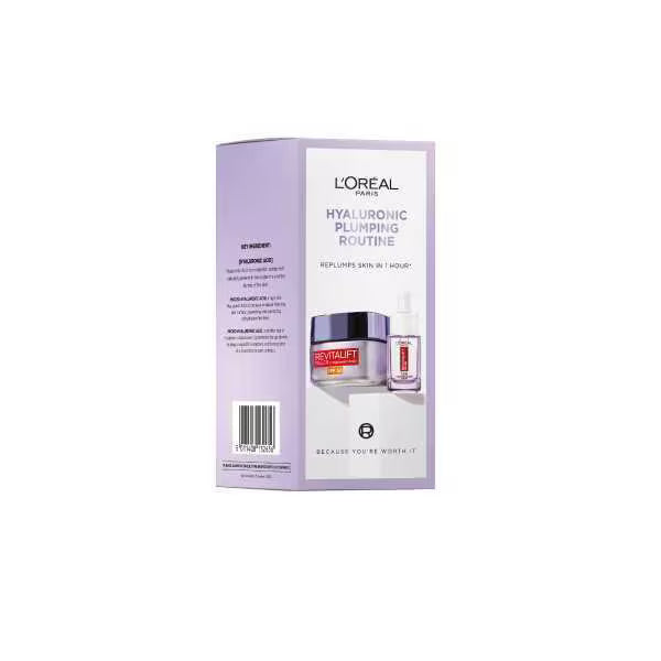 L'Oréal Paris Revitalift Hyaluronic skincare routine set, UK version