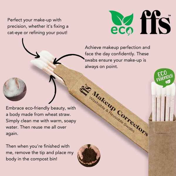 FFS Beauty Makeup Corrector Swabs Beige 5 Pack - British product