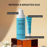Glow Hydrate & Foaming Cleanser and Eye Cream set, imported from the UK