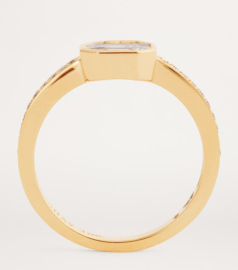 SHAY yellow gold diamond illusion ring, UK version