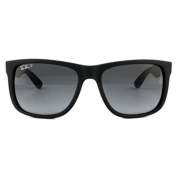 Ray-Ban Justin 4165 black polarised sunglasses, imported from the UK