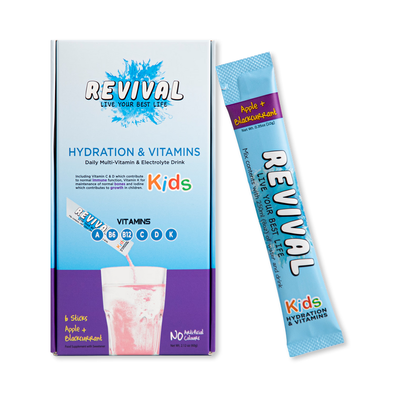 Revival kids multivitamin drink apple blackcurrant 6-pack (British brand)