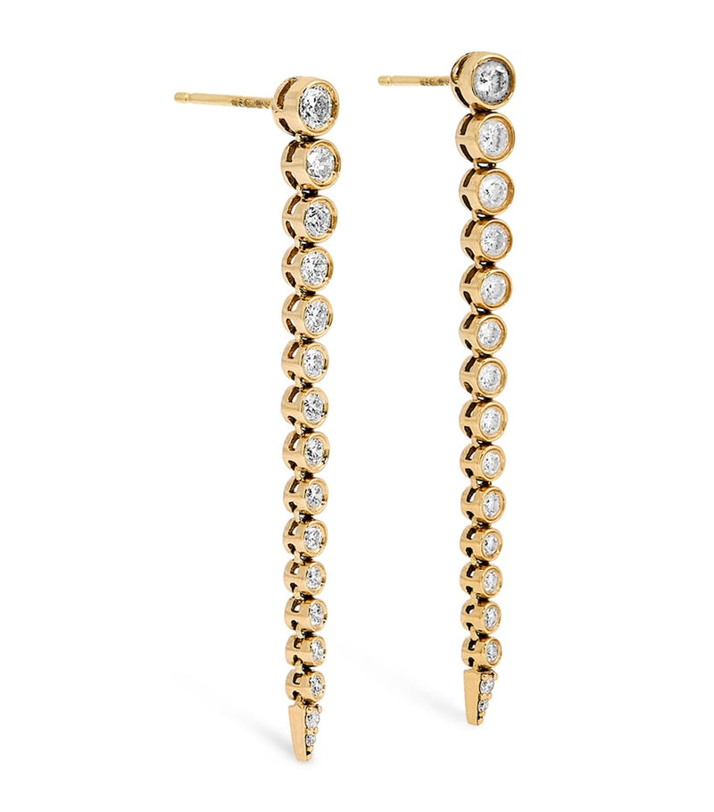 Persée Danaé gradient yellow gold diamond earrings (British brand)