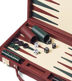 Aspinal of London 15-inch pebbled leather backgammon set - British product