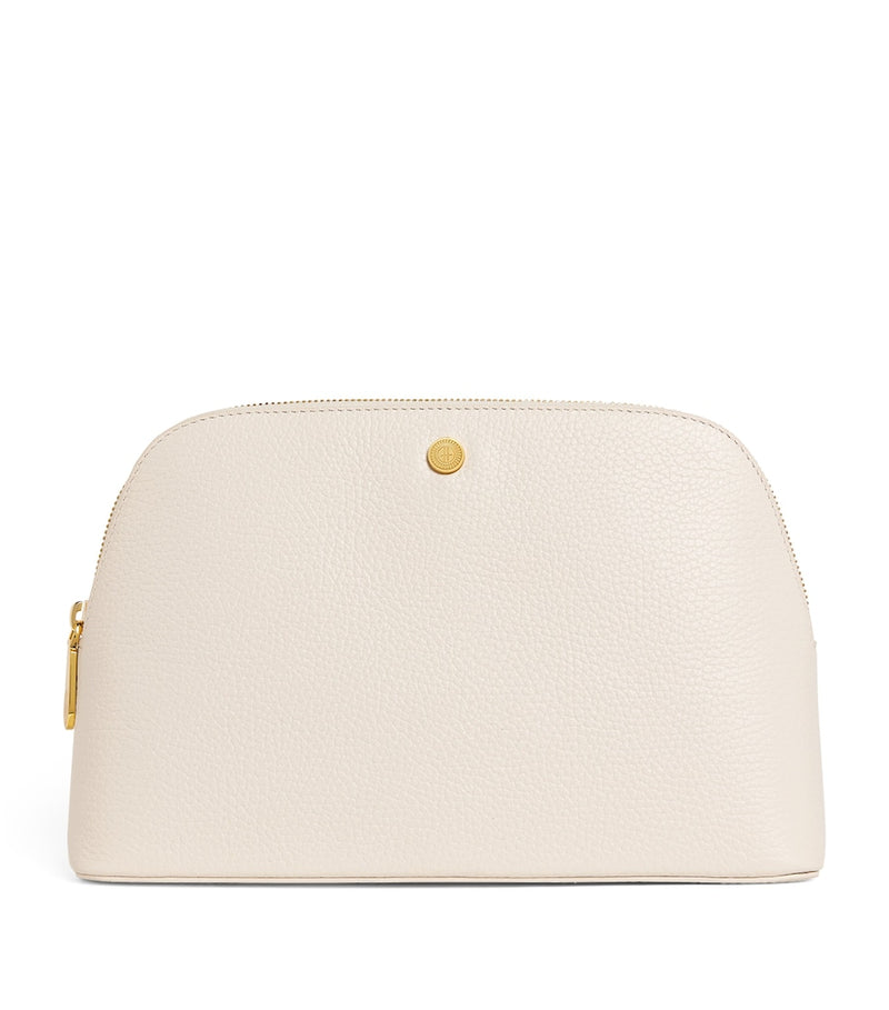 Harrods large pebbled leather cosmetics bag (British brand)