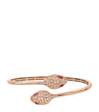 Bvlgari Serpenti rose gold diamond rubellite bracelet, imported from the UK