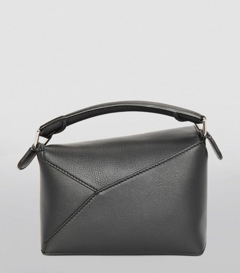 LOEWE mini Puzzle Edge top-handle bag in calfskin, imported from the UK