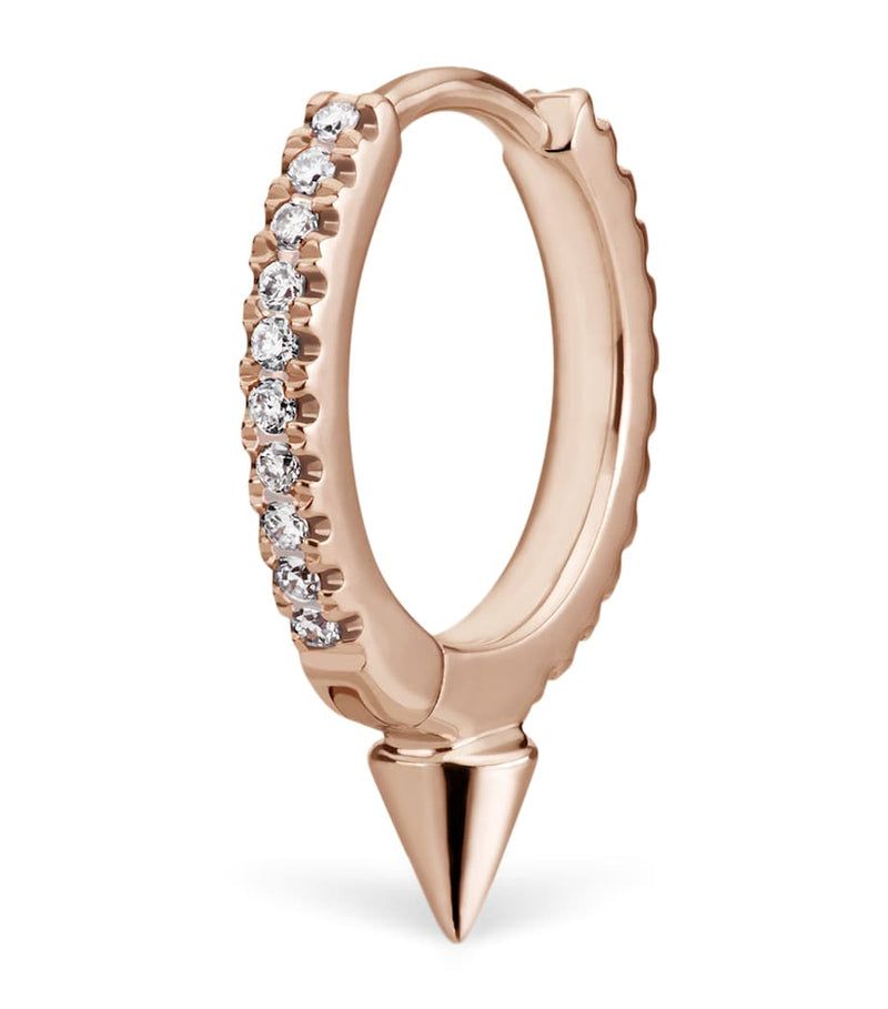 Maria Tash spike diamond eternity hoop earring 9.5mm, UK version
