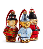 Harrods London bear ornaments set of three, imported from the UK