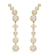 Harrods Boodles Yellow Gold and Diamond Long Beach Earrings- Buy online at McGrocer