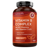 Nutravita Vitamin B Complex with Vitamin D and C 500 tablets (British brand)