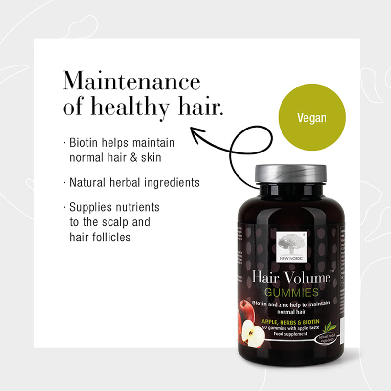 New Nordic Hair Volume Gummies 60 pack, imported from the UK