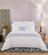 Harrods Yves Delorme Pima Cotton Athena Celeste King Duvet Cover 240cm x 220cm- Buy online at McGrocer
