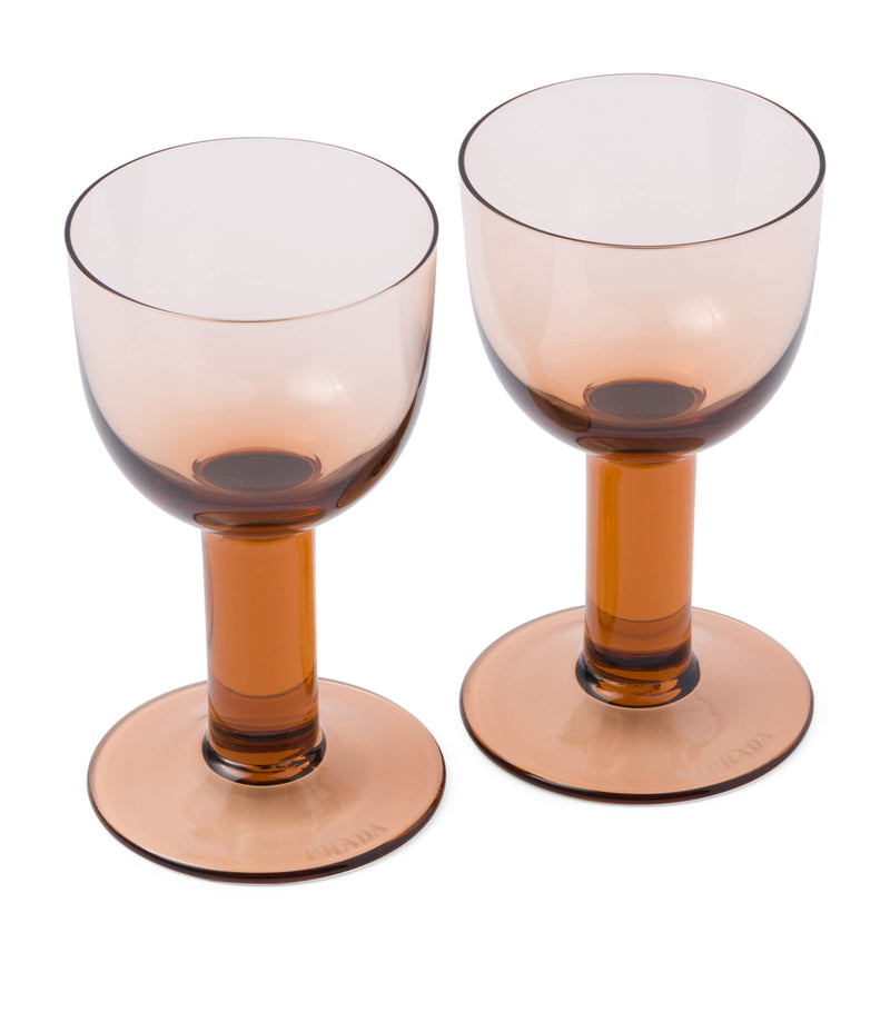 Prada Plinth white wine glasses set of 2, imported from the UK