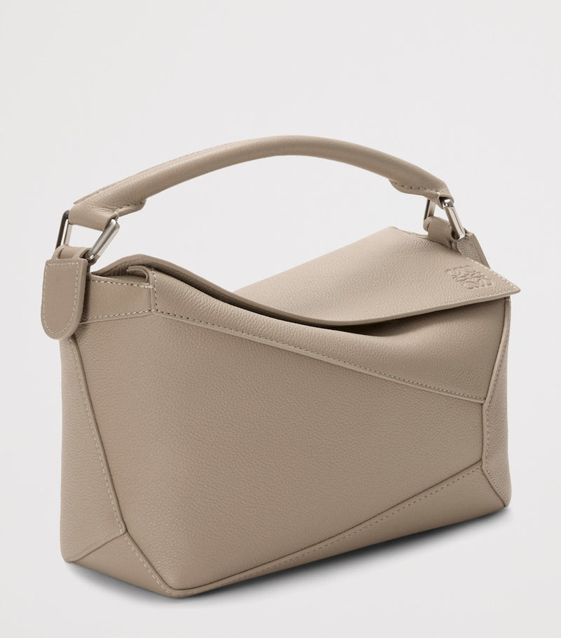 LOEWE small Puzzle top-handle calfskin leather bag (British brand)