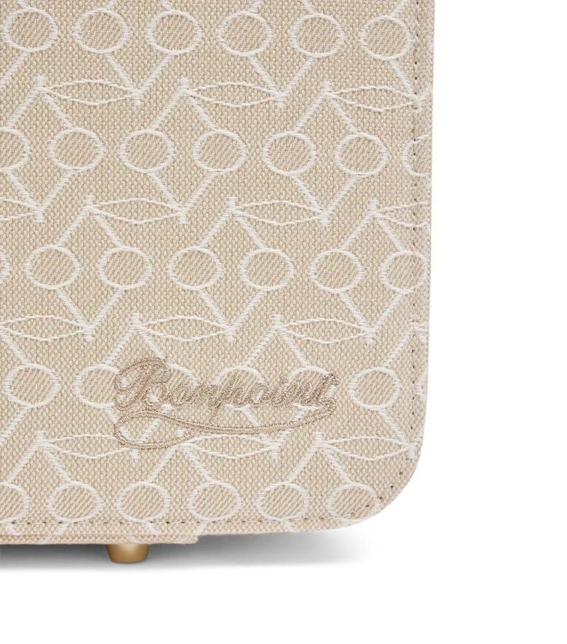 Bonpoint mini cotton Dalvia suitcase with cherry monogram (British brand)