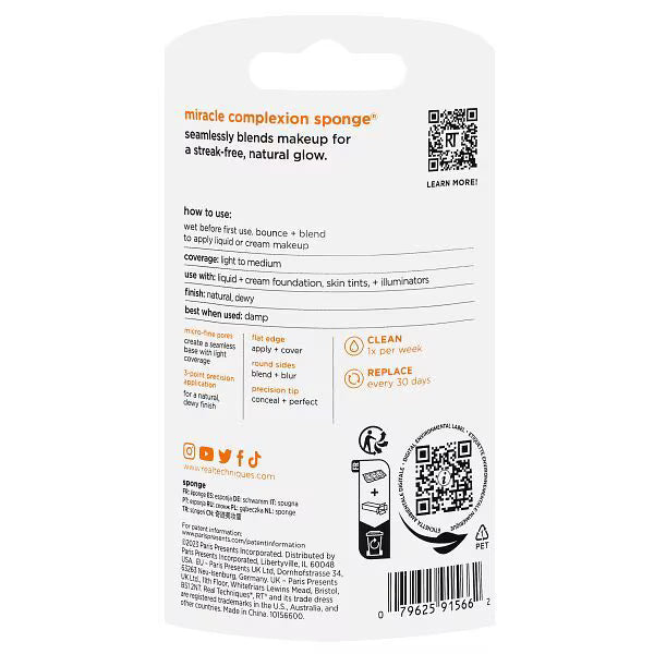Real Techniques Miracle Complexion makeup sponge, imported from the UK