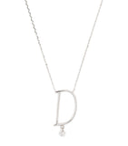 Persée white gold diamond alphabet necklace (British brand)