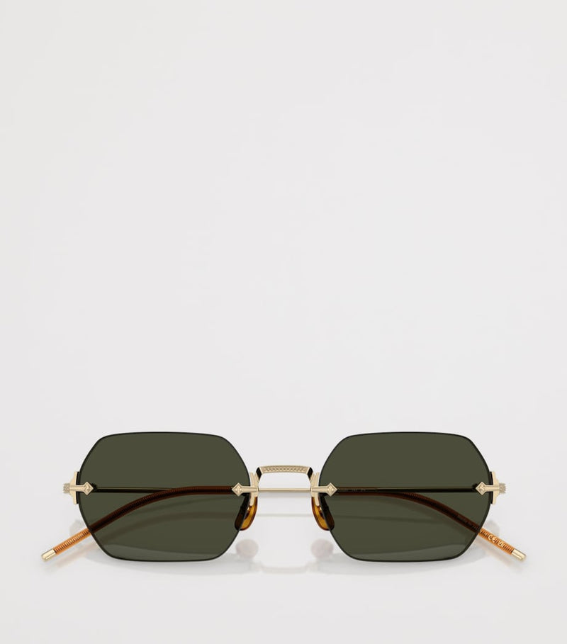 Oliver Peoples TK-13 titanium rimless sunglasses - UK version